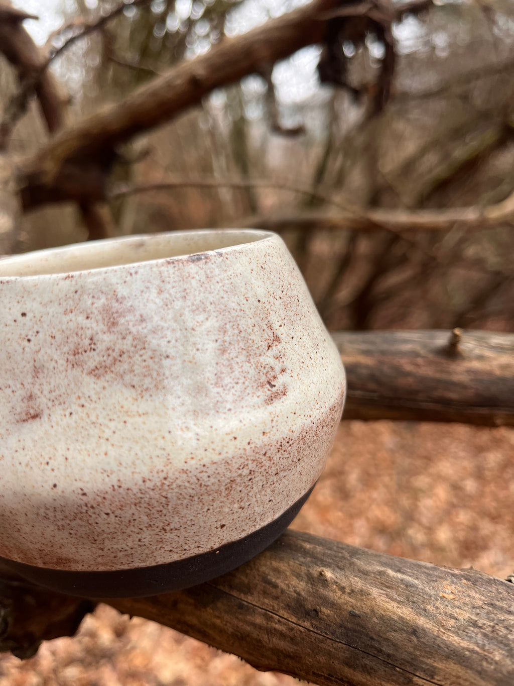 Handgedrehte Tasse • schwarzer Ton • 300ml