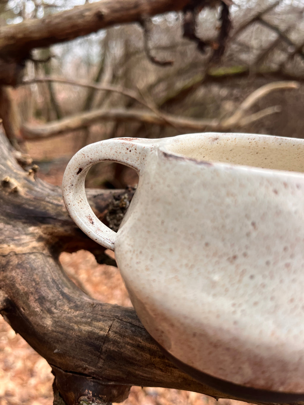 Handgedrehte Tasse • schwarzer Ton • 300ml