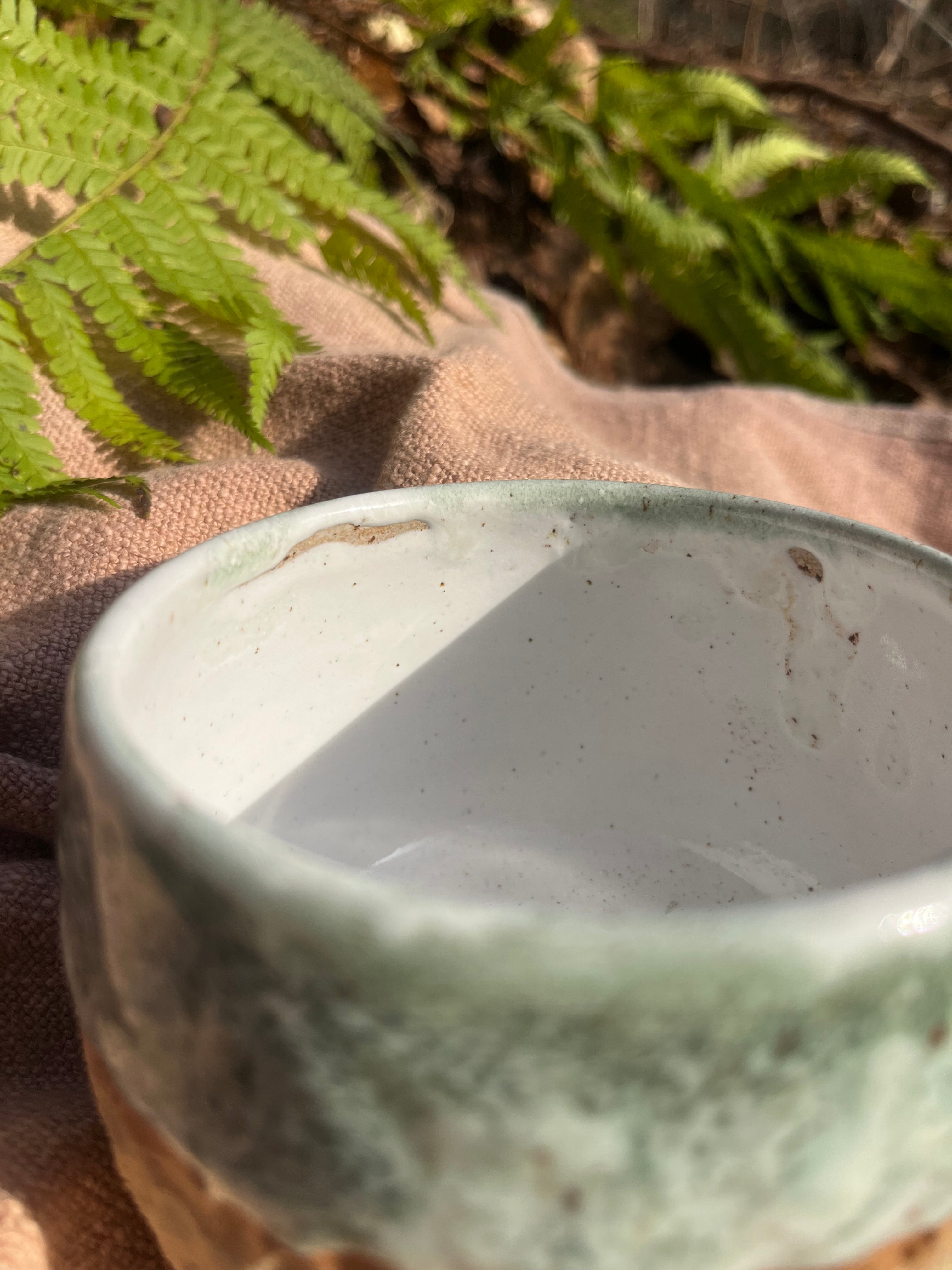 Steinzeugbecher - 400 ml – handgeschnitzt